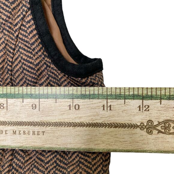 Janie and Jack Collection Quilted Peplum Vest Baby 18-24 Months Chevron Brown - Picture 6 of 11